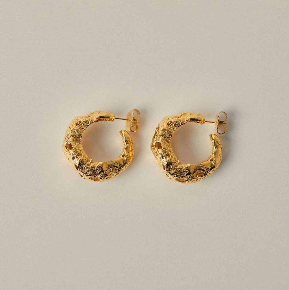 NEW PAOLA SIGHINOLFI women's galia hoops earrings in gold